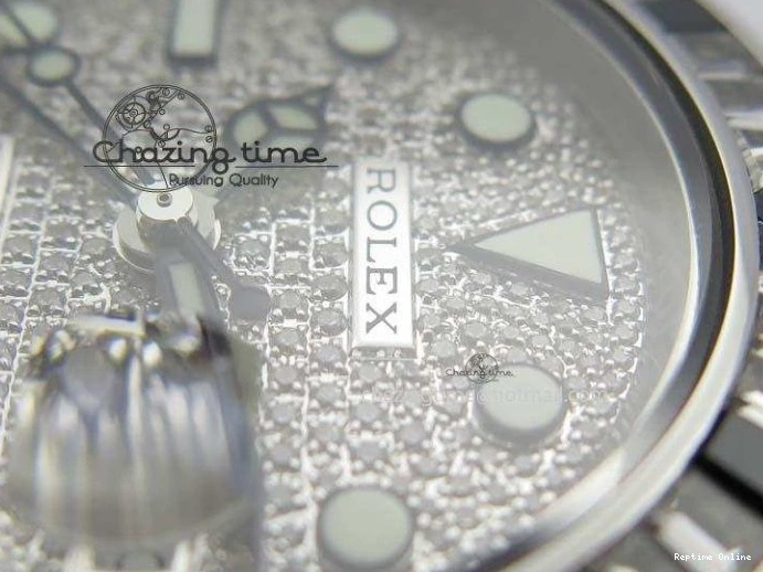 0226 Soft GMT-Master II 116759 SS Bp-Maker Black Ruby Crystal Diamond Dial On SS Bracelet A 3766